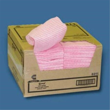 EXCELLENT APPLIANCES Rayon Wet Wipe 11/5X24 Pink Stripe- 200 Count EX3577942